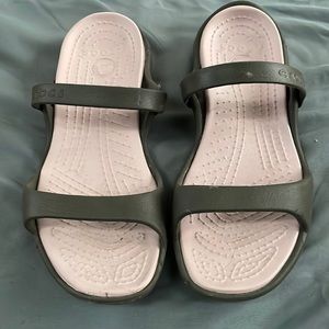 Crocs brown sandals size 10